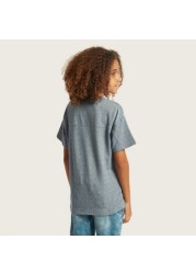 Eligo All-Over Print T-shirt with Round Neck and Pocket