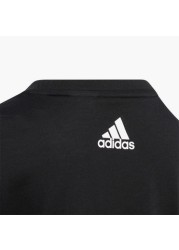 adidas Graphic Print Crew Neck T-shirt with Short Sleeves