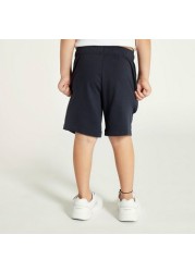 PUMA Printed Mid-Rise Shorts with Elasticated Waistband and Pockets