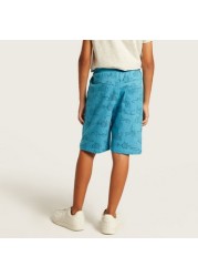 Expo 2020 Printed Shorts with Drawstring Closure and Pockets