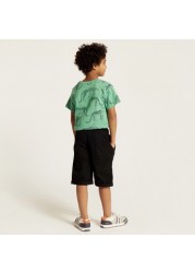 Juniors Solid Shorts with Pockets and Drawstring Closure