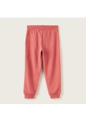 Juniors Solid Jog Pants with Pockets and Drawstring Closure