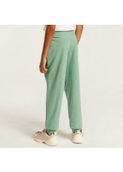 Juniors Solid Jog Pants with Drawstring Closure and Pockets