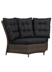 Carrington 7-Seater Rattan Corner Sofa Set W/Cushions Generic (6 Pc.)