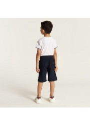 Juniors Solid Shorts with Drawstring Closure and Pockets