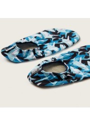 Slipstop Shark Print Slip-On Shoes