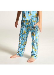 Disney Donald Duck Print Shirt and Full Length Pyjama Set