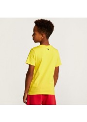 PUMA Printed T-shirt with Crew Neck and Short Sleeves