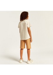 Eligo Striped Shirt with Solid Shorts