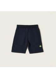 XYZ Solid Shorts with Drawstring Closure and Pockets