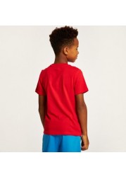 PUMA Logo Print T-shirt with Crew Neck and Short Sleeves