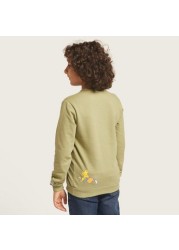 Snoopy Print Pullover with Long Sleeves