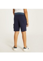PUMA Solid Shorts with Drawstring Closure and Pockets
