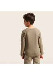 Eligo Solid T-shirt with Long Sleeves