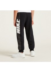 Nike Logo Print Jog Pants with Pocket Detail and Drawstring Closure