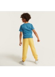 Juniors Solid Jog Pants with Pockets and Drawstring Closure