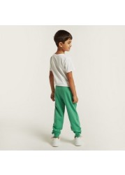 Juniors Solid Jog Pants with Pockets and Drawstring Closure