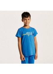 Juniors 4-Piece Printed T-shirt with Shorts and Pyjama Set