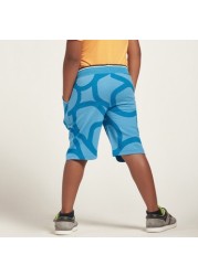 Expo 2020 Print Shorts with Drawstring Closure