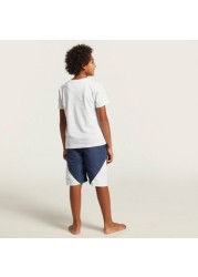 Juniors Panelled Shorts with Pockets and Elasticated Waistband