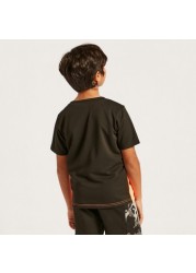 PUMA Panelled Round Neck T-shirt with Short Sleeves