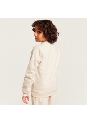 Solid Pullover with Long Sleeves and Pocket Detail