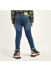 Lee Cooper Textured Jeans with Pocket Detail and Belt Loops