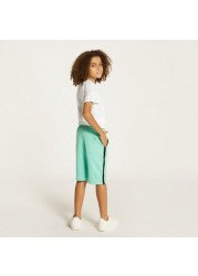 Juniors Panelled Shorts with Drawstring Closure and Pockets