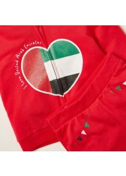 Juniors UAE National Day Print Sweatshirt and Jog Pants Set