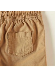 Juniors Solid Shorts with Drawstring Closure and Pockets