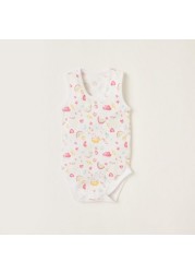 Juniors Printed Sleeveless Bodysuit - Set of 3