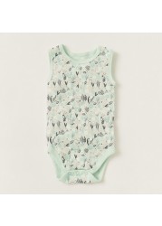 Juniors Printed Sleeveless Bodysuit - Set of 5