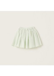 Giggles Floral Embroidered Skirt with Elasticised Waistband