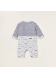 Juniors All-Over Printed Sleepsuit with Long Sleeves