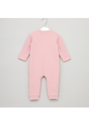 Giggles Printed Open Feet Sleepsuit with Long Sleeves