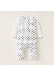 Juniors Printed Closed Feet Sleepsuit with Snap Closure