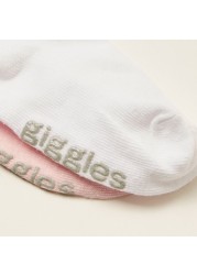 Giggles Embroidered Socks with Ruffles - Set of 2