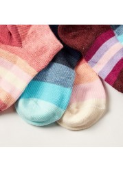 Juniors Striped Ankle Length Socks - Set of 5