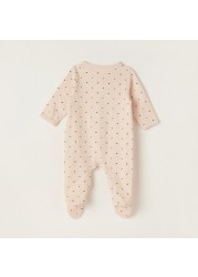 Love Earth Printed Organic Sleepsuit with Long Sleeves