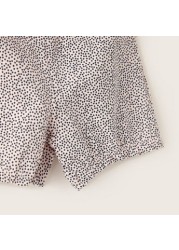 Love Earth All-Over Polka Dot Print Organic Shorts with Elasticated Waistband