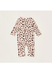 Juniors All-Over Printed Sleepsuit with Long Sleeves