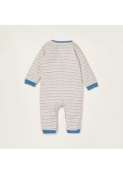 Juniors Striped Sleepsuit with Long Sleeves