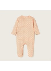 Giggles Printed Sleepsuit with Long Sleeves