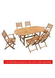 Kingston Acacia Wood Extendable Dining Table Generic (200 x 90 x 75 cm)