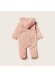 Juniors Solid Sleepsuit with Long Sleeves and Hood