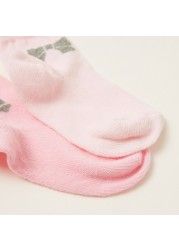 Juniors Printed Socks with Scalloped Hem - Pack of 2