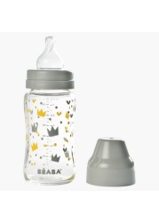 Beaba Printed Wide Neck Feeding Bottle - 240 ml