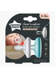 Tommee Tippee Closer To Nature Breast-Like 2-Piece Soother Set - 6-18 Months