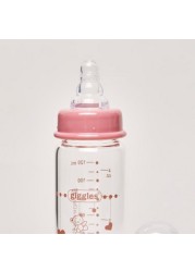 Giggles Printed Glass Feeding Bottle - 120 ml