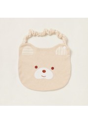 Juniors Bear Textured Bib with Snap Button Closure